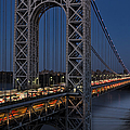 George Washington Bridge Moon Rise Photograph by Susan Candelario George Washington Bridge Moon Rise Photograph by Susan Candelario