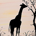 Giraffe silhouette painting by Carolyn Bennett Painting by Simon Bratt Giraffe silhouette painting by Carolyn Bennett Painting by Simon Bratt