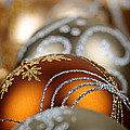 Gold Christmas ornaments Photograph by Elena Elisseeva Gold Christmas ornaments Photograph by Elena Elisseeva