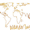 Gold Wanderlust Mixed Media by South Social Studio Gold Wanderlust Mixed Media by South Social Studio