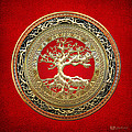 Golden Celtic Tree of Life Digital Art by Serge Averbukh Golden Celtic Tree of Life Digital Art by Serge Averbukh