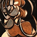 Abstract Golf Bag and Clubs Art Print by Tommervik