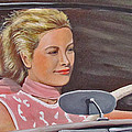 Grace Kelly - To Catch a Thief Painting by Kevin Hughes Grace Kelly - To Catch a Thief Painting by Kevin Hughes