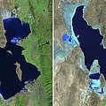 Great Salt Lake, USA, 1985-2010 Photograph by Science Photo Library