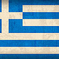 Greece Flag Vintage Distressed Finish Mixed Media by Design Turnpike Greece Flag Vintage Distressed Finish Mixed Media by Design Turnpike