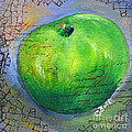 Green Apple Painting by Claire Bull Green Apple Painting by Claire Bull
