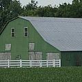 Kentucky Green Barn Photograph by Valerie Collins Kentucky Green Barn Photograph by Valerie Collins