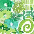 Green Garden- Abstract Watercolor Painting Painting by Linda Woods Green Garden- Abstract Watercolor Painting Painting by Linda Woods