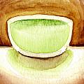 Green Tea Painting by Michelle Bien Green Tea Painting by Michelle Bien