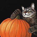 Halloween Cat Painting by Anastasiya Malakhova Halloween Cat Painting by Anastasiya Malakhova