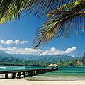 Hanalei Pier and beach Photograph by M Swiet Productions Hanalei Pier and beach Photograph by M Swiet Productions