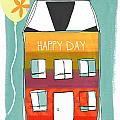 Happy Day Card Mixed Media by Linda Woods Happy Day Card Mixed Media by Linda Woods