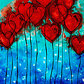 Hearts on Fire - Romantic Art By Sharon Cummings Painting by Sharon Cummings Hearts on Fire - Romantic Art By Sharon Cummings Painting by Sharon Cummings