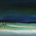 High Tide- Abstract Beachscape Painting Painting by Linda Woods High Tide- Abstract Beachscape Painting Painting by Linda Woods