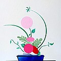 Ikebana #3 Blue Pot by Thomas Gronowski