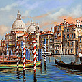 il Canal Grande e il gondoliere Painting by Guido Borelli il Canal Grande e il gondoliere Painting by Guido Borelli
