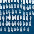 Indigo and White Watercolor Painting by Linda Woods Indigo and White Watercolor Painting by Linda Woods
