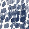 Indigo Rain- abstract blue and white painting Mixed Media by Linda Woods Indigo Rain- abstract blue and white painting Mixed Media by Linda Woods
