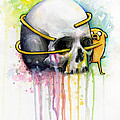 Jake the Dog Hugging Skull Adventure Time Art Painting by Olga Shvartsur Jake the Dog Hugging Skull Adventure Time Art Painting by Olga Shvartsur