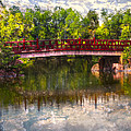 Japanese Gardens Bridge Photograph by Debra and Dave Vanderlaan Japanese Gardens Bridge Photograph by Debra and Dave Vanderlaan