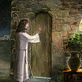 Jesus Knocking at the Door Canvas Print / Canvas Art by Cecilia Brendel