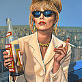 Joanna Lumley as Patsy Stone Painting by Paul Meijering Joanna Lumley as Patsy Stone Painting by Paul Meijering