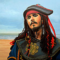 Johnny Depp as Jack Sparrow Painting by Paul Meijering Johnny Depp as Jack Sparrow Painting by Paul Meijering