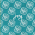 Joy Boho Floral Print Mixed Media by Linda Woods Joy Boho Floral Print Mixed Media by Linda Woods