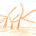 Joyous Dancing Palm Trees by Barbara Burns