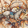 Kaleidoscope Rider Painting by Ricardo Chavez-Mendez Kaleidoscope Rider Painting by Ricardo Chavez-Mendez