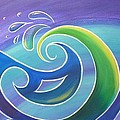 Koru Surf Painting by Reina Cottier
