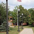 KSU Ashtabula Campus US flag Photograph by Valerie Collins KSU Ashtabula Campus US flag Photograph by Valerie Collins
