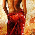 Lady in red 27 Painting by Emerico Imre Toth Lady in red 27 Painting by Emerico Imre Toth