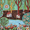 Lakeside1 Painting by Karla Gerard Lakeside1 Painting by Karla Gerard