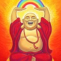 Laughing Rainbow Buddha Pastel by Sue Halstenberg Laughing Rainbow Buddha Pastel by Sue Halstenberg
