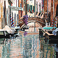 Le Barche E I Pali Colorati Painting by Guido Borelli Le Barche E I Pali Colorati Painting by Guido Borelli