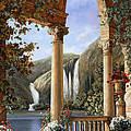 Le Cascate Painting by Guido Borelli Le Cascate Painting by Guido Borelli