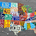 License Plate Map of The United States on Gray Wood Boards Mixed Media by Design Turnpike License Plate Map of The United States on Gray Wood Boards Mixed Media by Design Turnpike