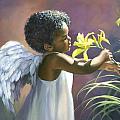 Little Black Angel Painting by Laurie Snow Hein Little Black Angel Painting by Laurie Snow Hein
