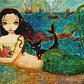 Little Mermaid Painting by Shijun Munns Little Mermaid Painting by Shijun Munns