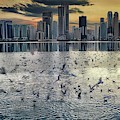 Lonely Boat At Shore With Sharjah by David Santiago Garcia Lonely Boat At Shore With Sharjah by David Santiago Garcia