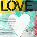 Love Graffiti Style- Print or Greeting Card Painting by Linda Woods Love Graffiti Style- Print or Greeting Card Painting by Linda Woods