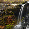 Luke Scripture Waterfall Photograph by Ann Bridges Luke Scripture Waterfall Photograph by Ann Bridges