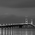 Mackinac Bridge Black and White Photograph by Sebastian Musial Mackinac Bridge Black and White Photograph by Sebastian Musial
