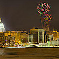 Madison Skyline New Years Eve Photograph by Steven Ralser Madison Skyline New Years Eve Photograph by Steven Ralser