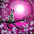 Magenta Morning Sakura Painting by Laura Iverson Magenta Morning Sakura Painting by Laura Iverson