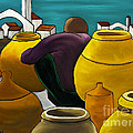 Man Selling Pots Painting by William Cain Man Selling Pots Painting by William Cain