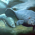 Manatee Madonna Painting by Anni Adkins Manatee Madonna Painting by Anni Adkins