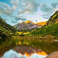 Maroon Bells Sunrise Photograph by Jeff Stoddart Maroon Bells Sunrise Photograph by Jeff Stoddart