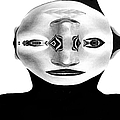 Mask Black and White Painting by Rafael Salazar Mask Black and White Painting by Rafael Salazar